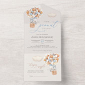 Elephant Balloon Baby Dusche in einer Einladung (Innen Boden)