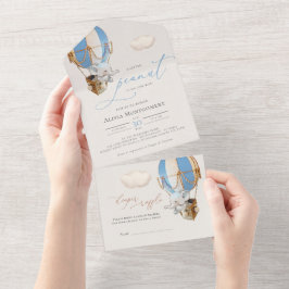 Elephant Balloon Baby Dusche in einer Einladung