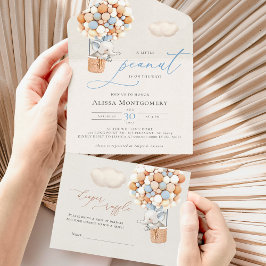 Elephant Balloon Baby Dusche in einer Einladung