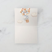 Elephant Balloon Baby Dusche Vielen Dank Dankeskarte (Innenseite)