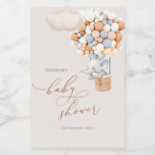 Elephant Balloon Baby Shower Mini Weinetikett (Einzelnes Label)