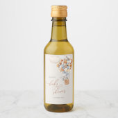 Elephant Balloon Baby Shower Mini Weinetikett (Vorderseite)