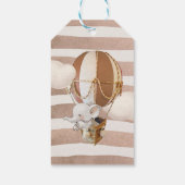 Elephant Balloon Baby Shower Tags Geschenkanhänger (Rückseite)