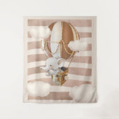 Elephant Balloon Neutral Virtual Shower Hintergrun Wandteppich (Vorderseite)