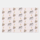 Elephant balloon Party Cadeaupapier Vellen Set Geschenkpapier Set (Vorderseite 2)