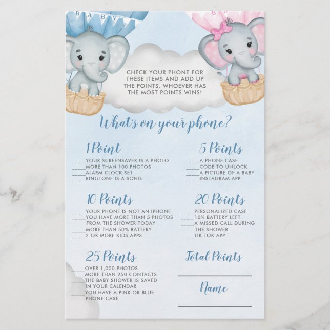 Elephant Balloon Was ist auf deinem Handy Shower G (Vorderseite)