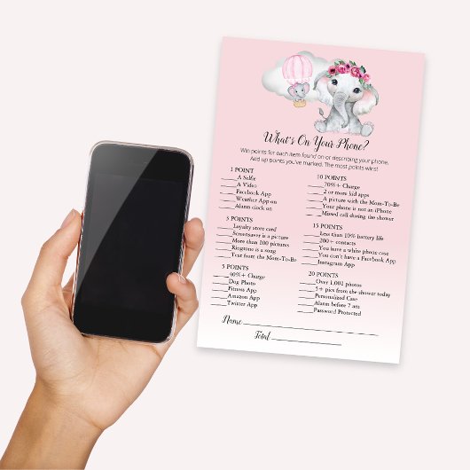 Elephant Balloon Was ist auf Ihrem Telefon Baby Ga