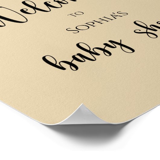 Elephant Balloon Welcome Baby Dusche Poster (Ecke)