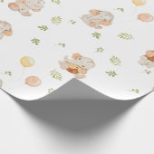 Elephant Balloons Aquarellendusche Geschenkpapier (Ecke)