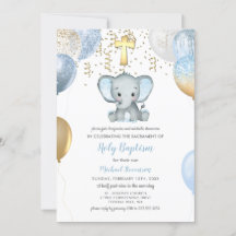 Elephant Balloons Aquarelltaufe