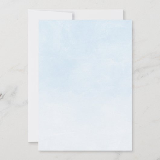 Elephant Balloons Aquarelltaufe Einladung (Rückseite)