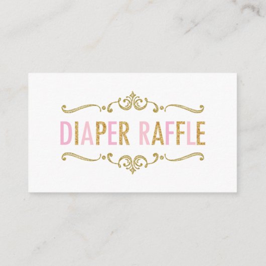 Elephant Balloons Baby Duwer Diaper Raffle Ticket Begleitkarte (Rückseite)