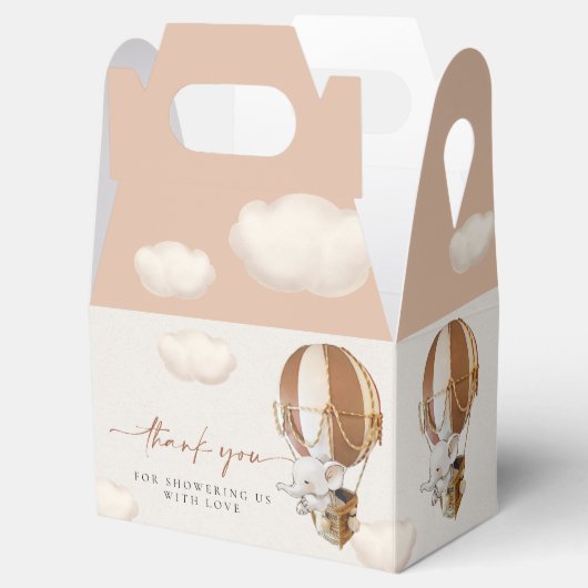 Elephant Balloons Bevorzugungsbox Geschenkschachtel (Geöffnet)