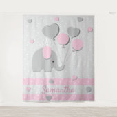 Elephant Balloons Nursery Gift backdrop Wandteppich (Vorderseite)