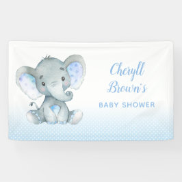 Elephant Banners - Babyduschbackdrops (blau) Banner