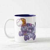 Elephant Baseball Player Tasse (Links)