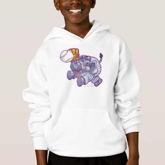 Elephant Baseball Star Hoodie (Vorderseite)