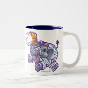 Elephant Baseball Star Zweifarbige Tasse