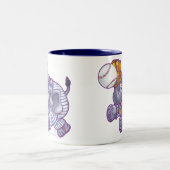 Elephant Baseball Star Zweifarbige Tasse (Mittel)
