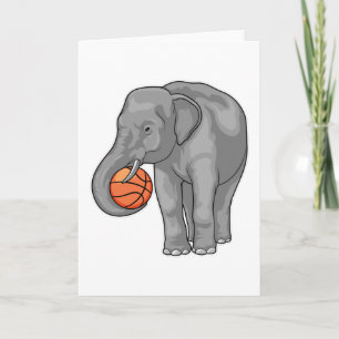 Elephant Basketball-Spieler Basketball Karte