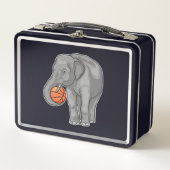Elephant Basketball-Spieler Basketball Metall Brotdose (Vorderseite)