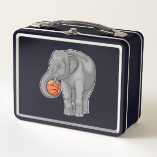 Elephant Basketball-Spieler Basketball Metall Brotdose