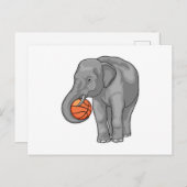 Elephant Basketball-Spieler Basketball Postkarte (Vorne/Hinten)