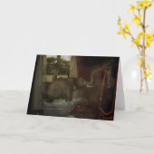 Elephant Bath Greeting Card Karte (Gelbe Blume)