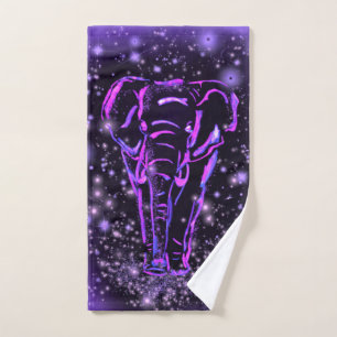 Elephant Bath Handtücher Set Lila Pink Starry Nigh