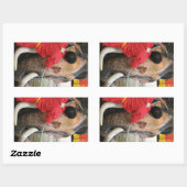 Elephant Bathtime ... Ayutthaya, Thailand Rechteckiger Aufkleber (Blatt)