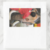 Elephant Bathtime ... Ayutthaya, Thailand Rechteckiger Aufkleber (Tasche)