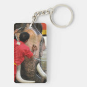 Elephant Bathtime ... Ayutthaya, Thailand Schlüsselanhänger (Rückseite)