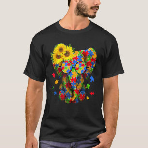 Elephant be Kind Puzzle Piece Autismus Bewusstsein T-Shirt