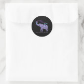 Elephant Be Kind Semicolon Suicide Prevention Awar Runder Aufkleber (Tasche)