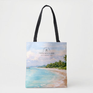 Elephant Beach Aquarell – Andaman Andenken Geschen Tasche