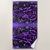 Elephant Beach Handtuch Lila Rosa Starry Night (Vorderseite)