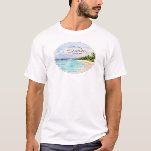 Elephant Beach Watercolor – Andaman Keepsake Gift T-Shirt (Vorderseite)