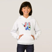 Elephant bei Impfung mit Spritze Hoodie (Vorne ganz)
