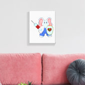 Elephant bei Impfung mit Spritze Leinwanddruck (Insitu (Wohnzimmer))