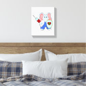 Elephant bei Impfung mit Spritze Leinwanddruck (Insitu (Schlafzimmer))
