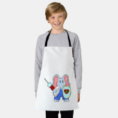 Elephant bei Impfung mit Spritze Schürze (Getragen)