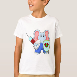 Elephant bei Impfung mit Spritze T-Shirt