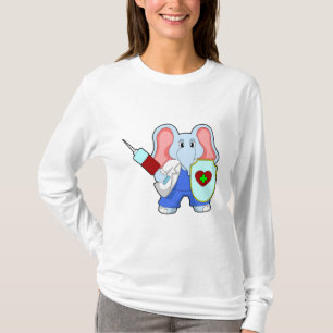 Elephant bei Impfung mit Spritze T-Shirt