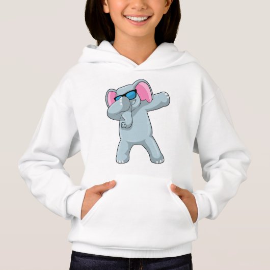 Elephant beim Hip Hop Dance Dab Hoodie (Vorderseite)
