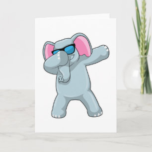 Elephant beim Hip Hop Dance Dab Karte