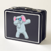 Elephant beim Hip Hop Dance Dab Metall Brotdose (Rückseite)
