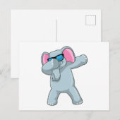 Elephant beim Hip Hop Dance Dab Postkarte (Vorne/Hinten)