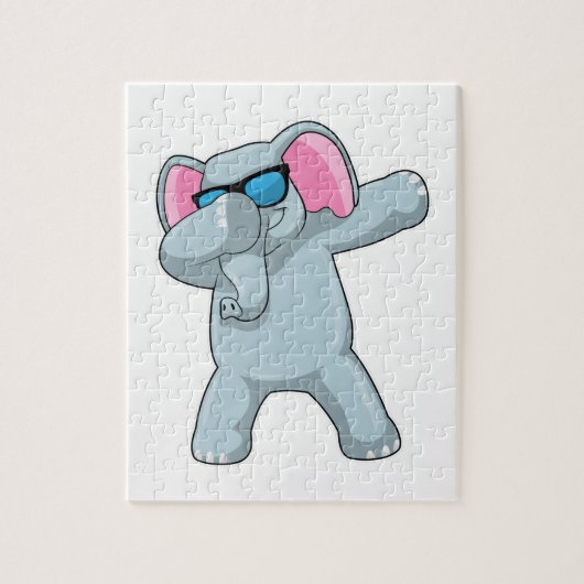 Elephant beim Hip Hop Dance Dab Puzzle (Vertikal)