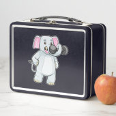 Elephant beim Strenght Training mit Dumbell Metall Brotdose (Beispiel)