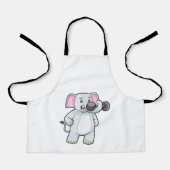 Elephant beim Strenght Training mit Dumbell Schürze (Vorderseite)